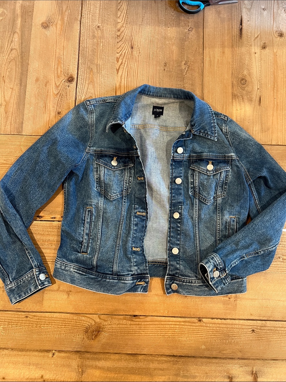 J. Crew Women's Medium Blue Denim Jacket - feels like XS!